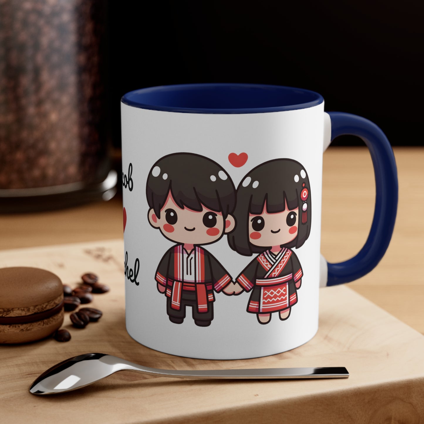 Hmong Couple Red Collection 5 Personalized Cute - Custom Accent Coffee Mug, 11oz