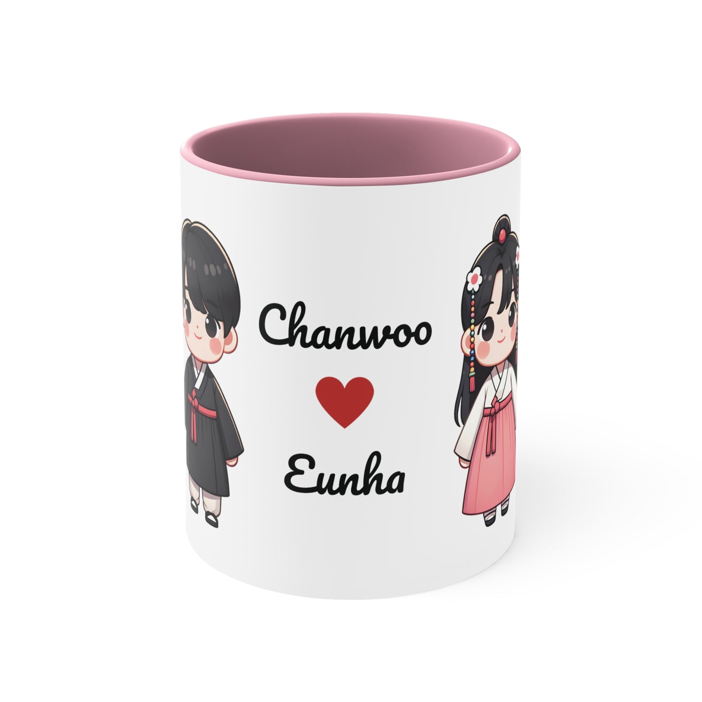 Korean Couple in Korean Clothes Collection 11 Personalized Cute - Custom Accent Coffee Mug, 11oz