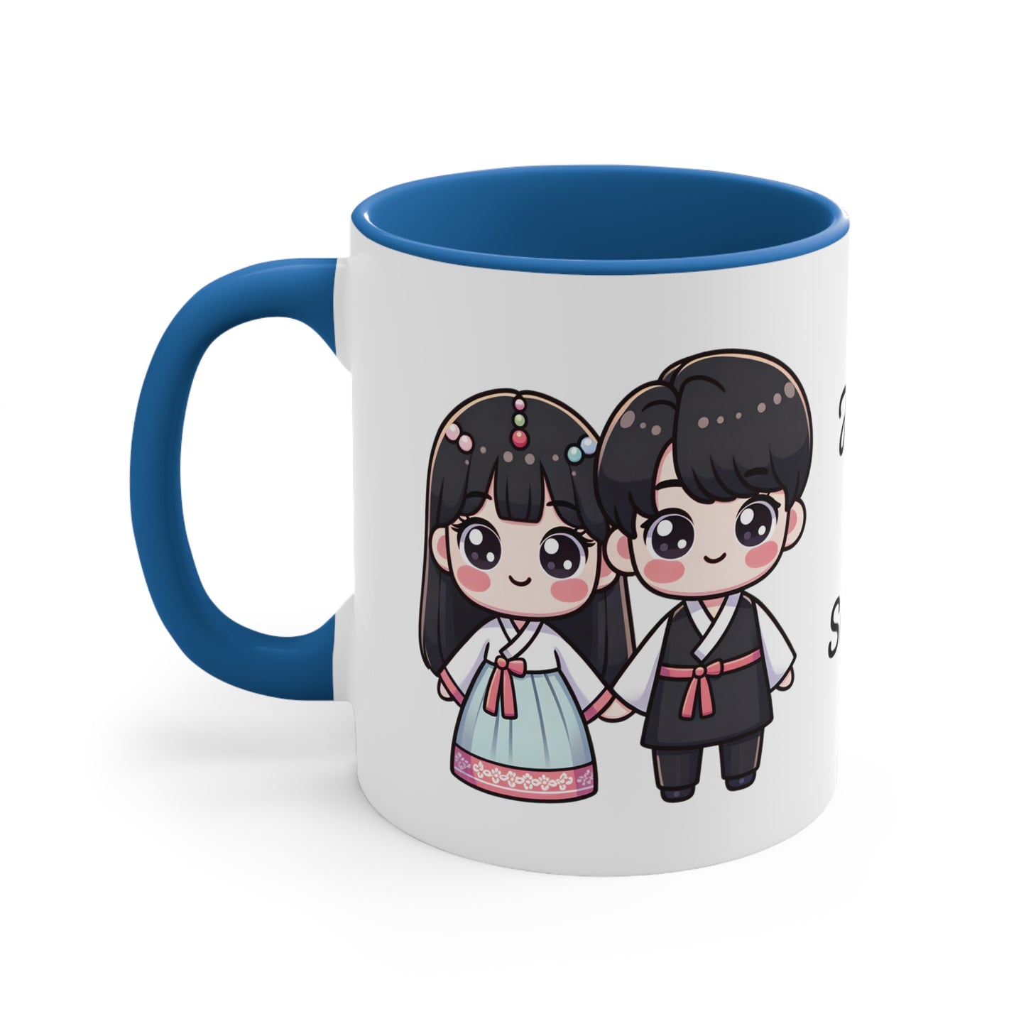 Korean Couple in Korean Clothes Collection 7 Personalized Cute - Custom Accent Coffee Mug, 11oz