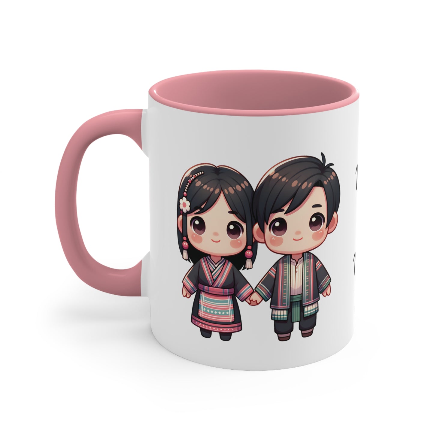 Hmong Couple Traditional Hmong Clothes Collection 6 Personalized Cute - Custom Accent Coffee Mug, 11oz