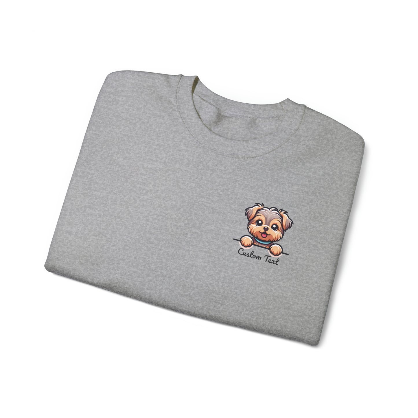 Yorkshire Terrier Cute Puppy Dog Pocket Design with Personalized Custom Text - Sweatshirt