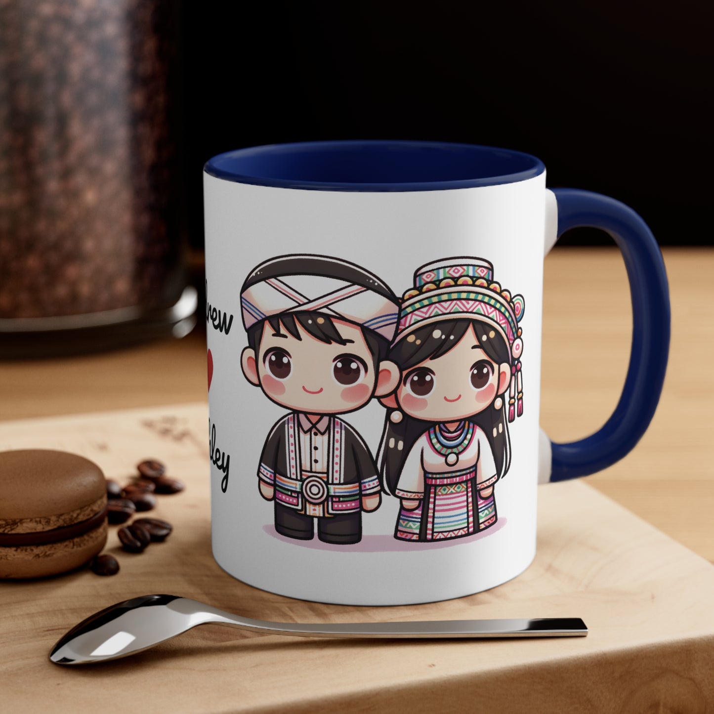 Hmong Couple Colorful Collection 3 Personalized Cute - Custom Accent Coffee Mug, 11oz