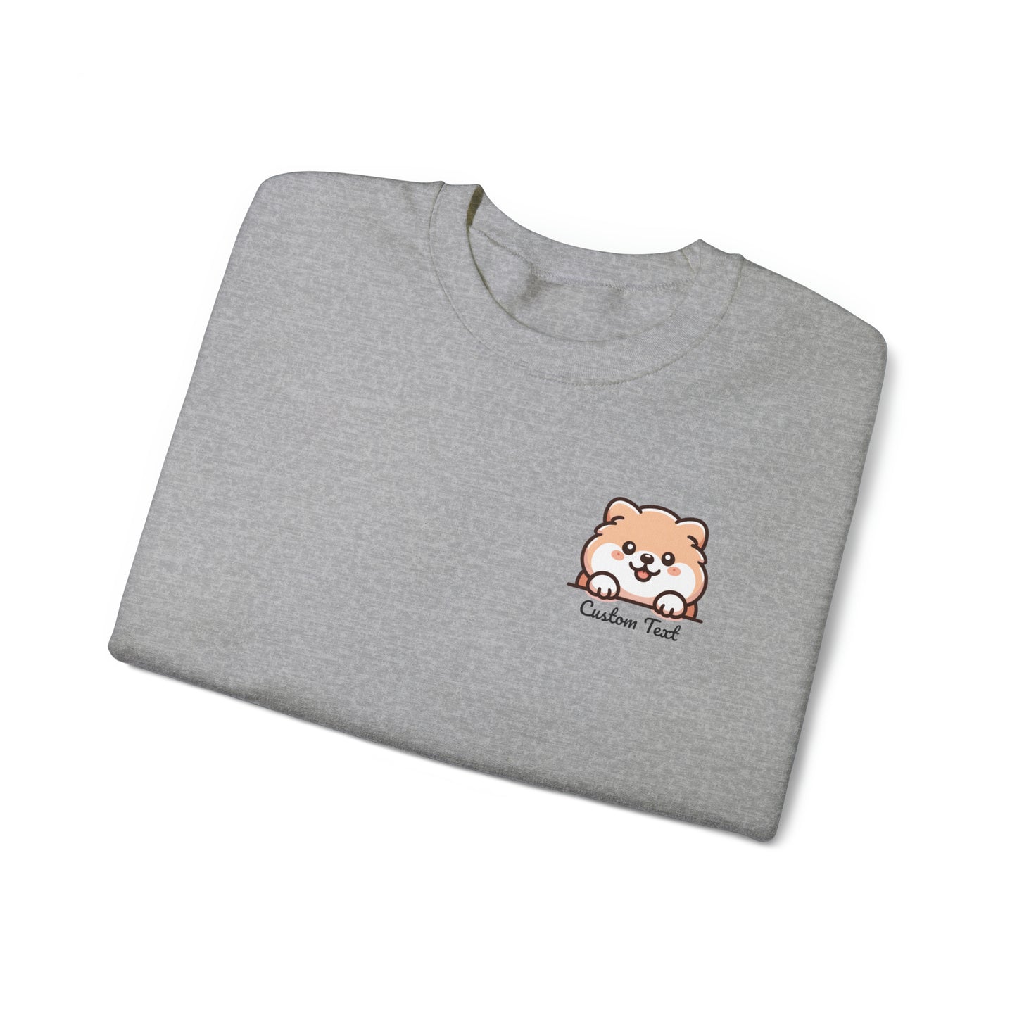 Chow Chow Cute Puppy Dog Pocket Design with Personalized Custom Text - Sweatshirt