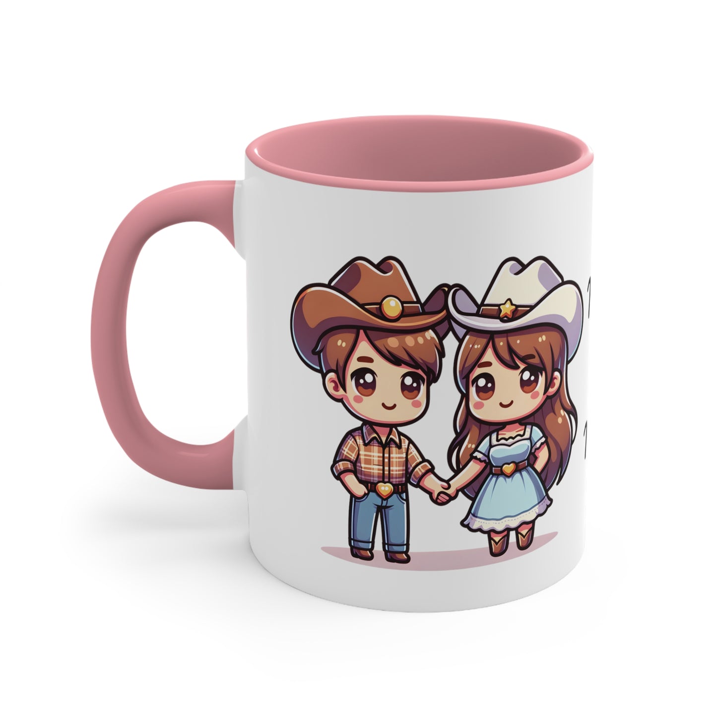 Cowboy Couple Collection 1 Personalized Cute - Custom Accent Coffee Mug, 11oz