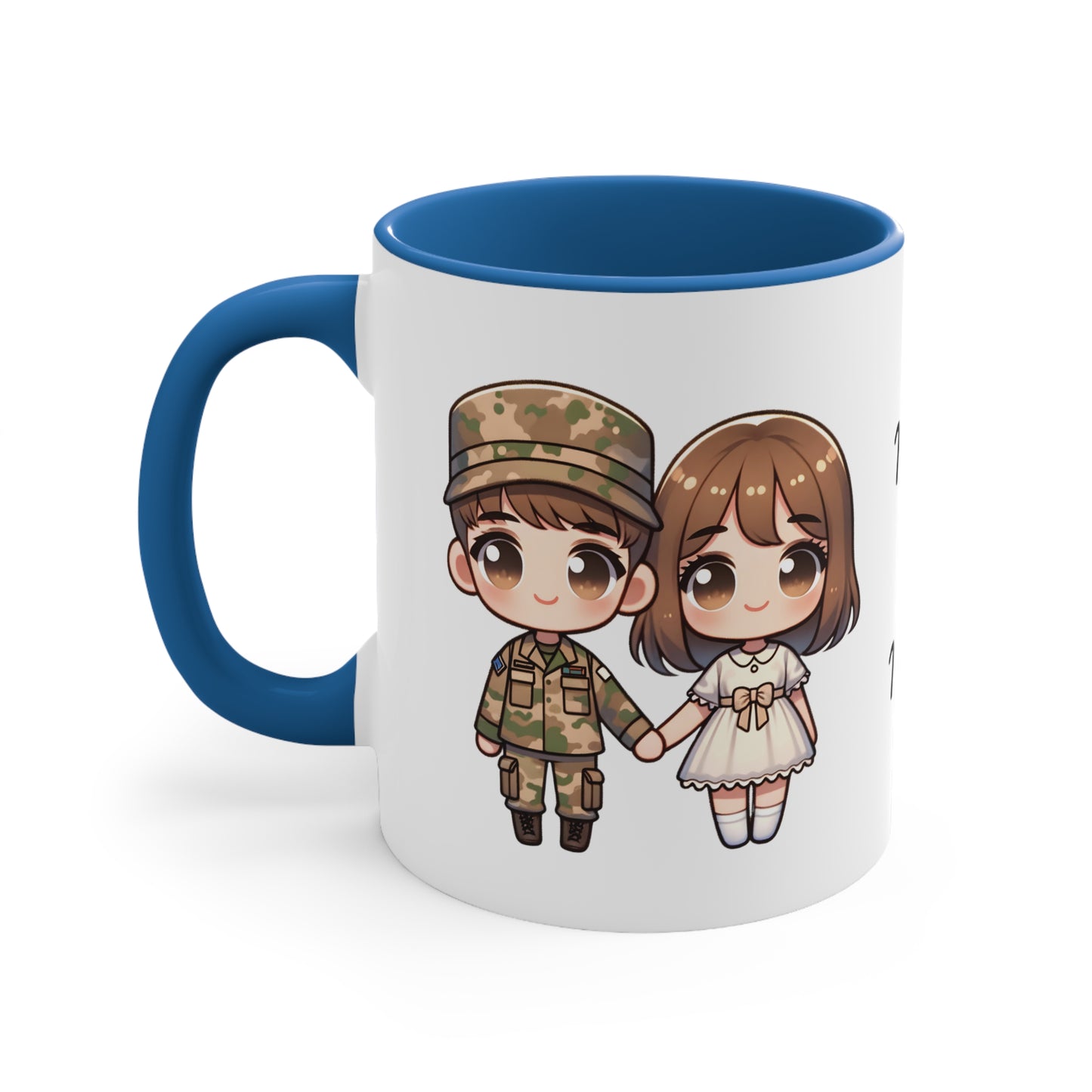 Army Couple Collection 1 Personalized Cute - Custom Accent Coffee Mug, 11oz