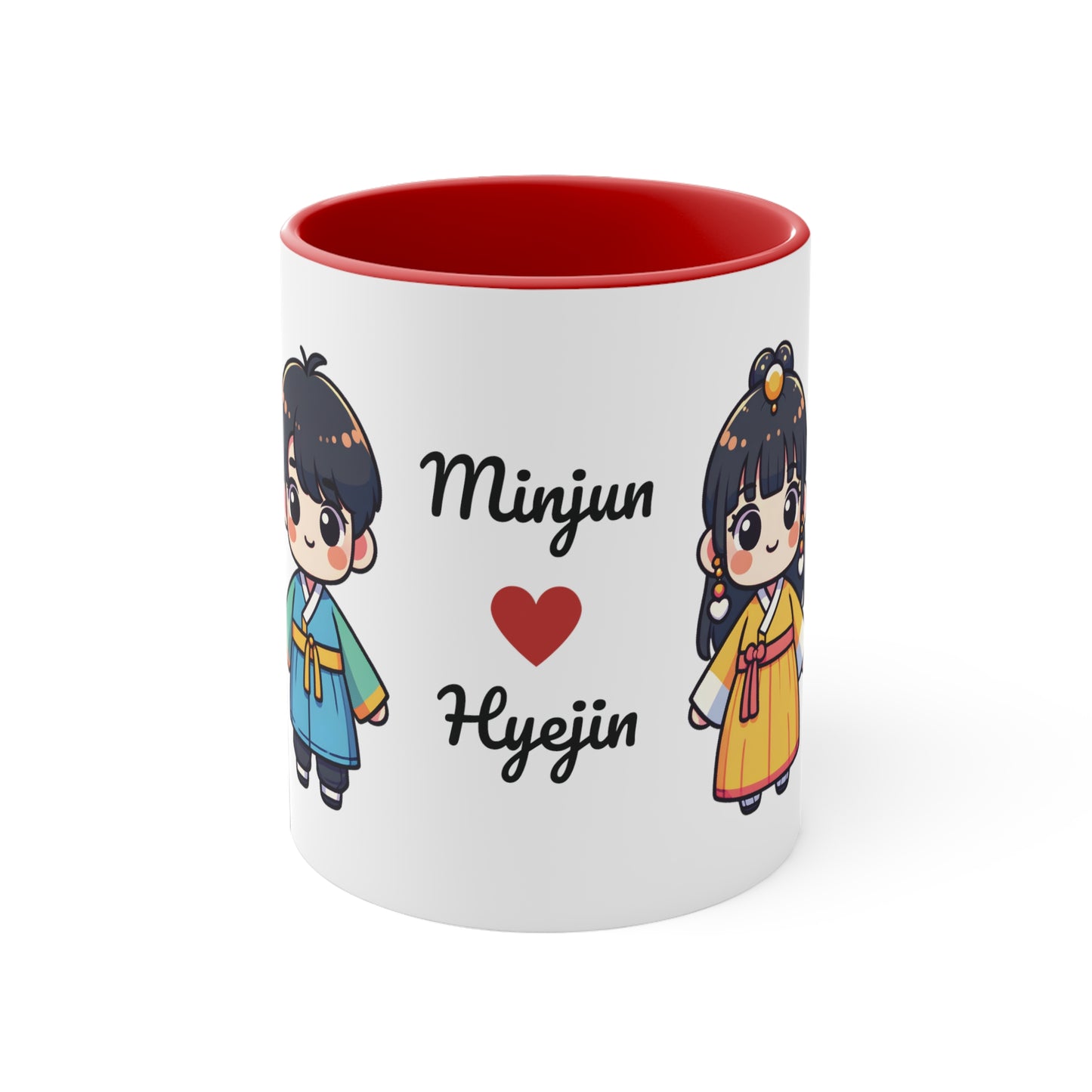 Korean Couple in Korean Clothes Collection 5 Personalized Cute - Custom Accent Coffee Mug, 11oz