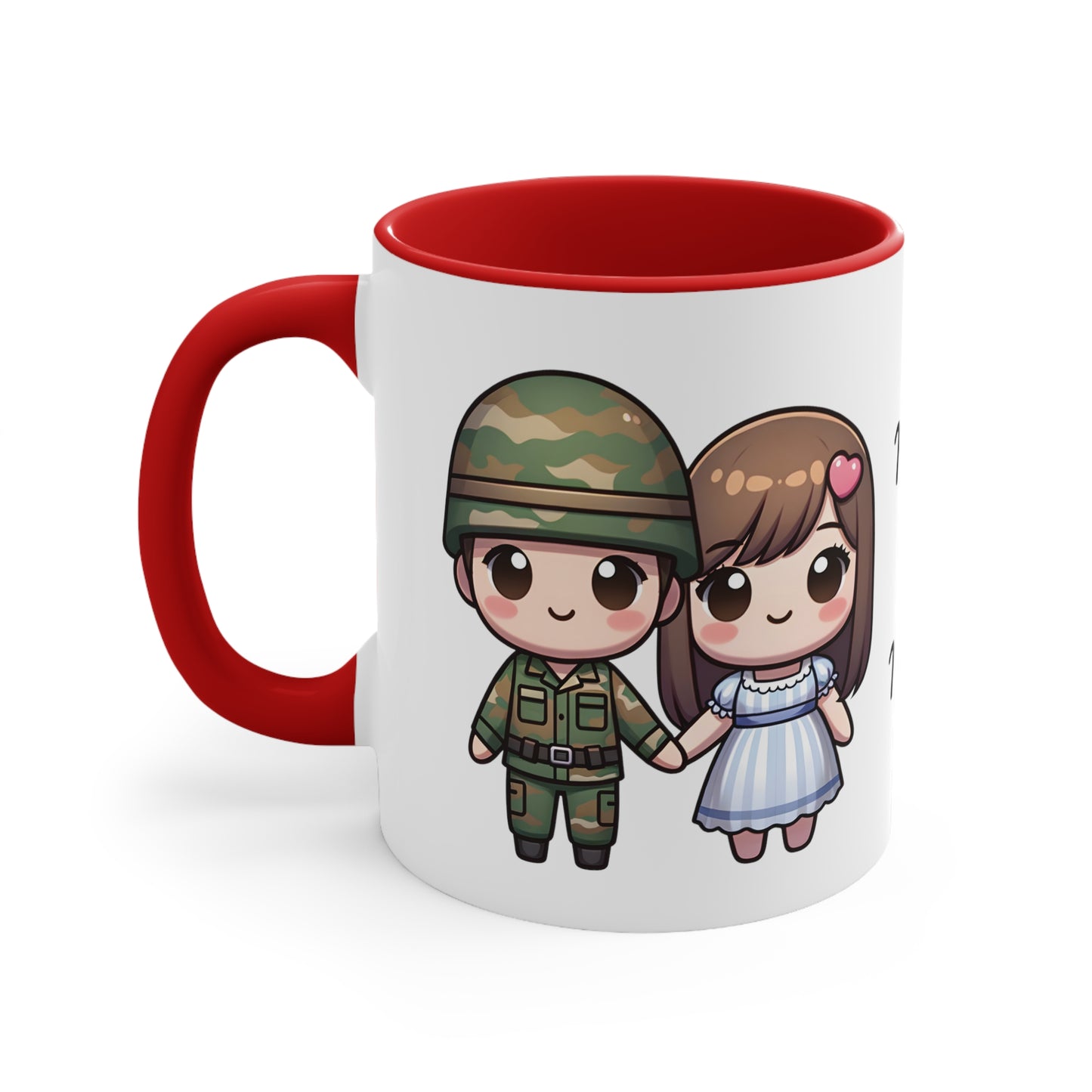 Army Couple Collection 2 Personalized Cute - Custom Accent Coffee Mug, 11oz