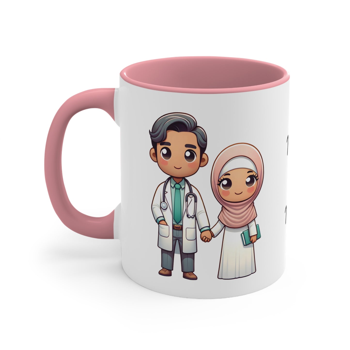 Doctor Couple Collection 6 Personalized Cute - Custom Accent Coffee Mug, 11oz