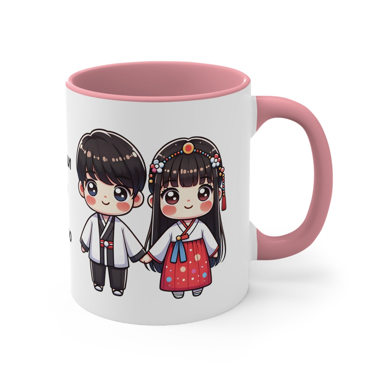 Korean Couple in Korean Clothes Collection 6 Personalized Cute - Custom Accent Coffee Mug, 11oz