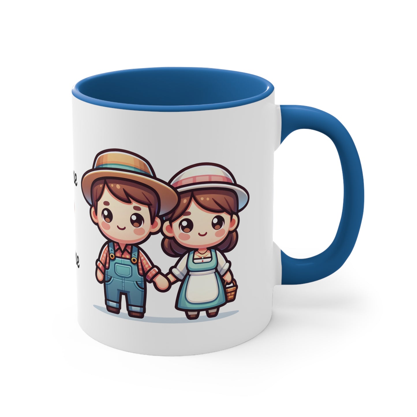 Farmer Couple Collection 4 Personalized Cute - Custom Accent Coffee Mug, 11oz