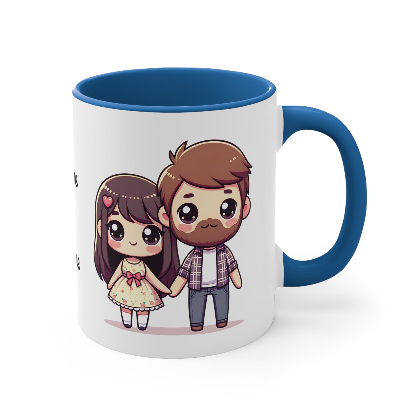 Beardman Couple Collection 4 Personalized Cute - Custom Accent Coffee Mug, 11oz