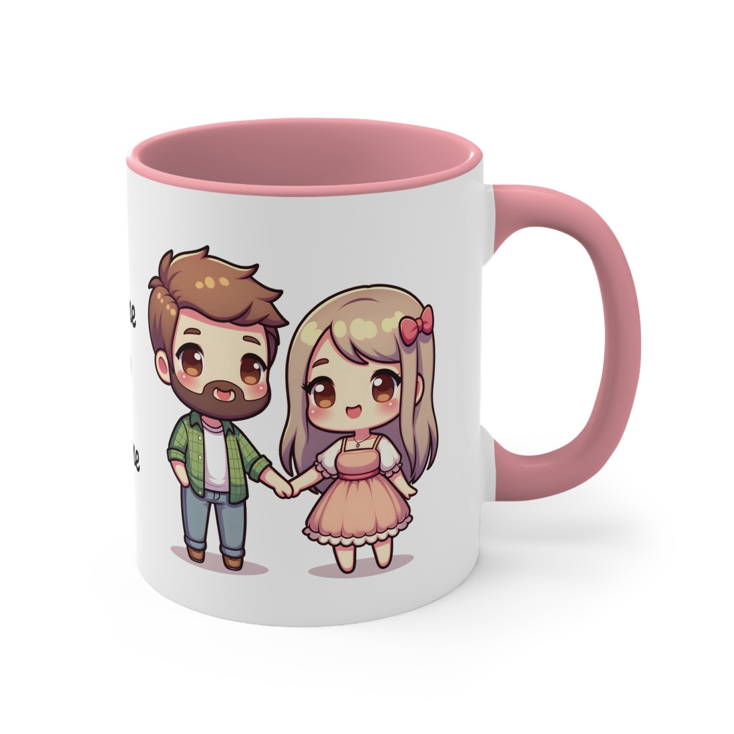 Beardman Couple Collection 2 Personalized Cute - Custom Accent Coffee Mug, 11oz