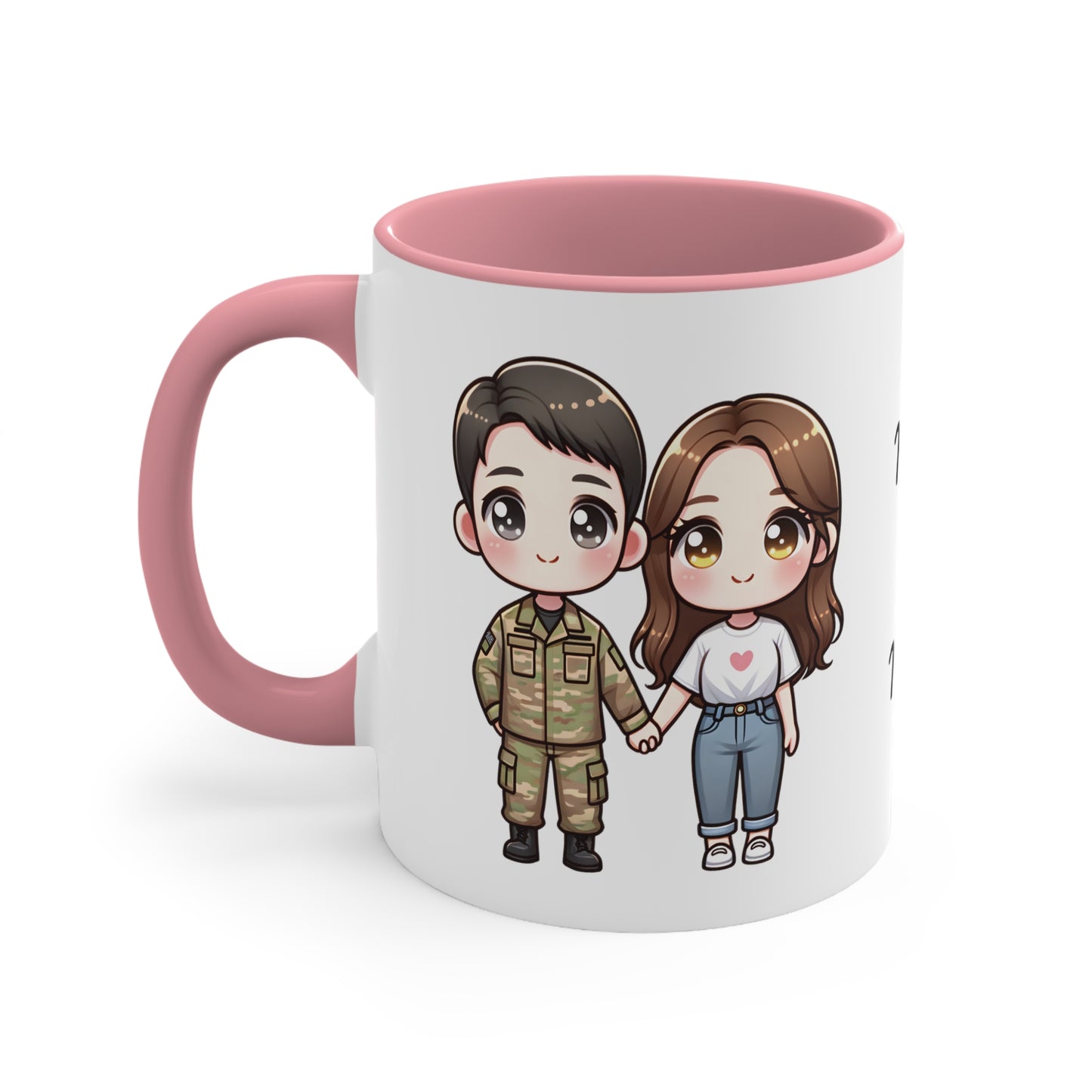 Army Couple Collection 4 Personalized Cute - Custom Accent Coffee Mug, 11oz