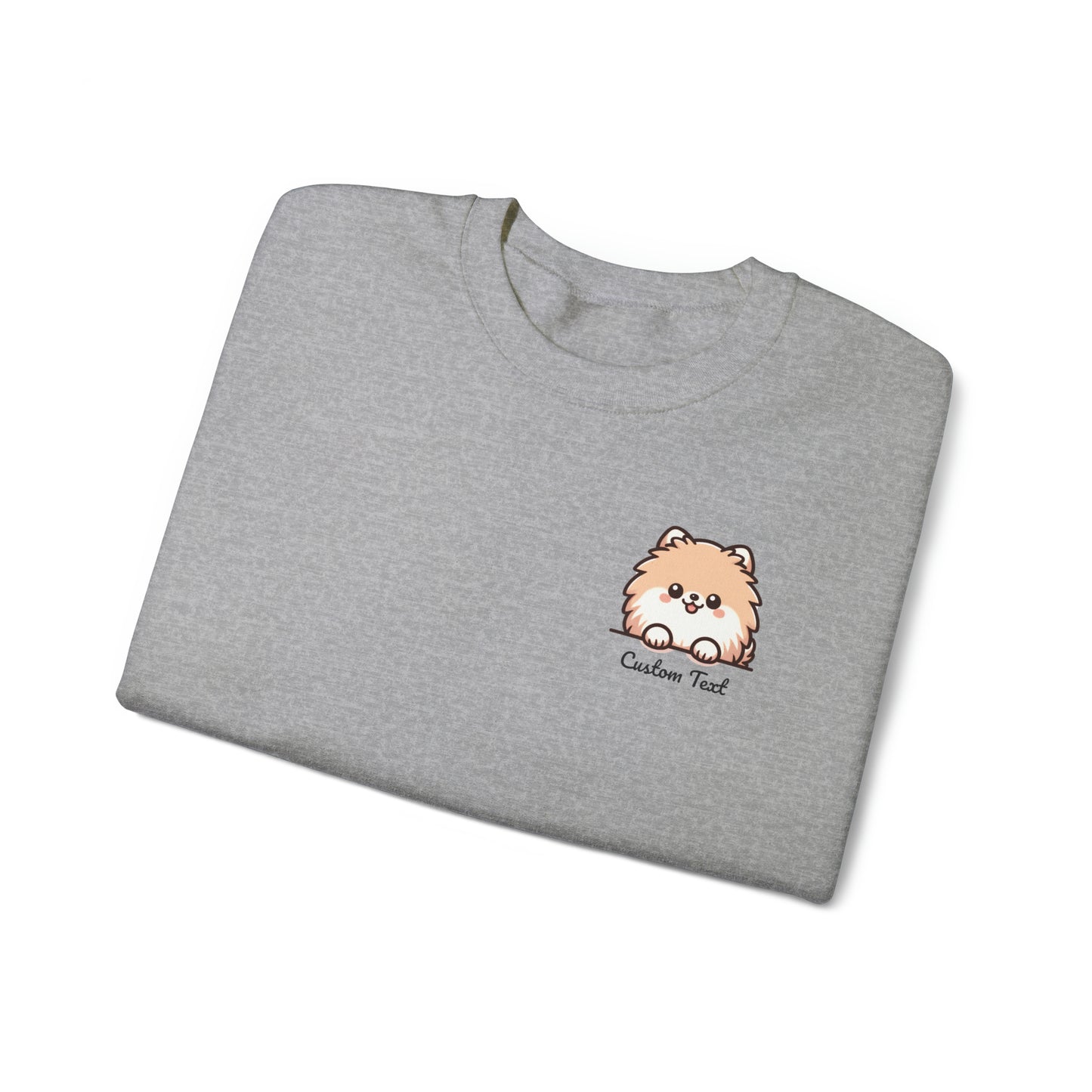 Pomeranian Cute Puppy Dog Pocket Design 2 with Personalized Custom Text - Sweatshirt