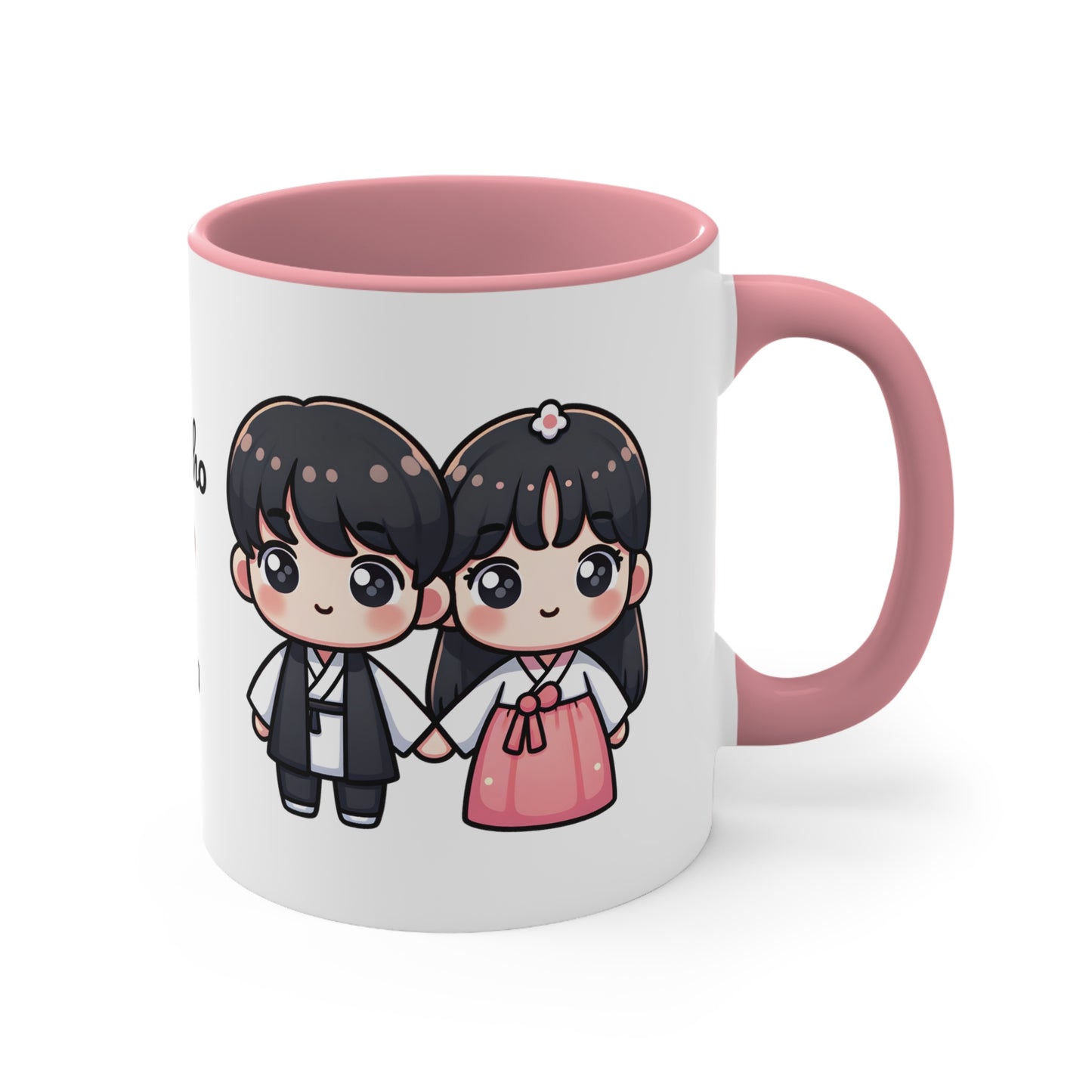 Korean Couple in Korean Clothes Collection 12 Personalized Cute - Custom Accent Coffee Mug, 11oz