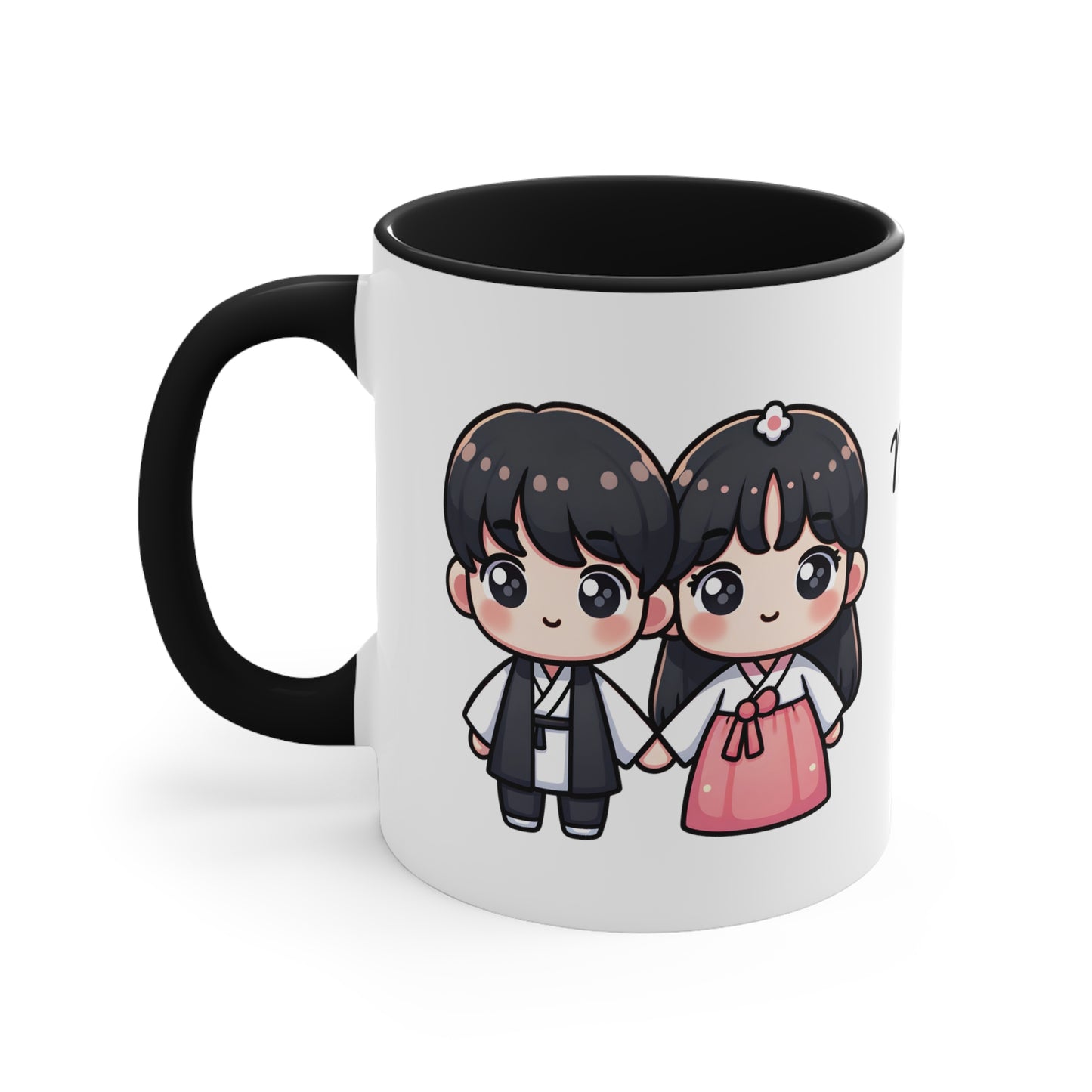 Korean Couple in Korean Clothes Collection 12 Personalized Cute - Custom Accent Coffee Mug, 11oz