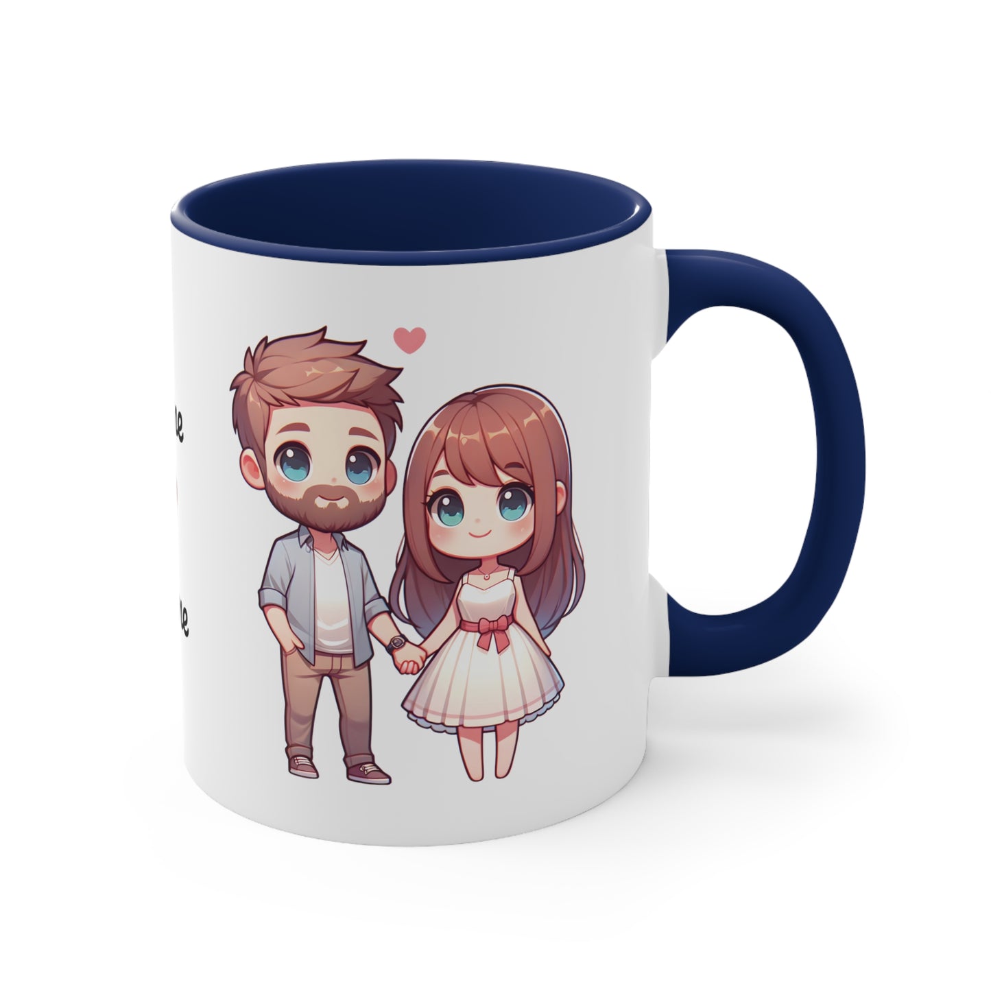 Beardman Couple Collection 3 Personalized Cute - Custom Accent Coffee Mug, 11oz