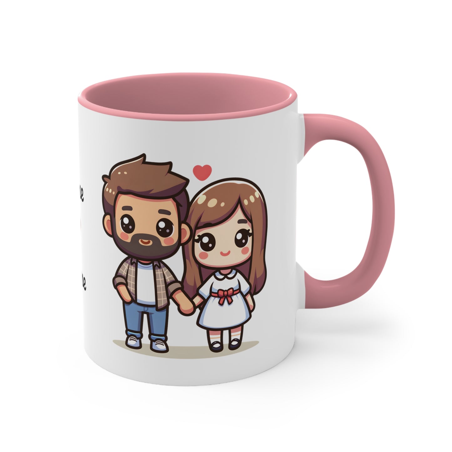 Beardman Couple Collection 1 Personalized Cute - Custom Accent Coffee Mug, 11oz