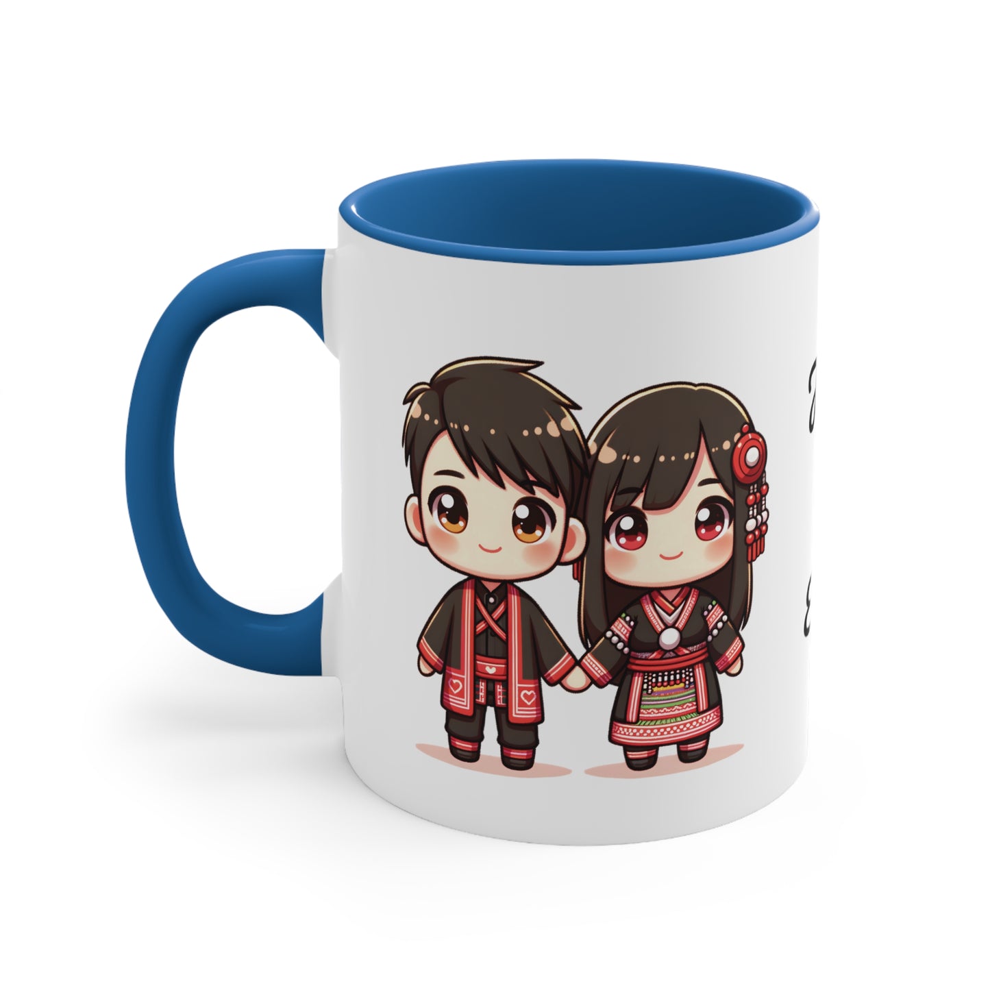 Hmong Couple Red Collection 6 Personalized Cute - Custom Accent Coffee Mug, 11oz