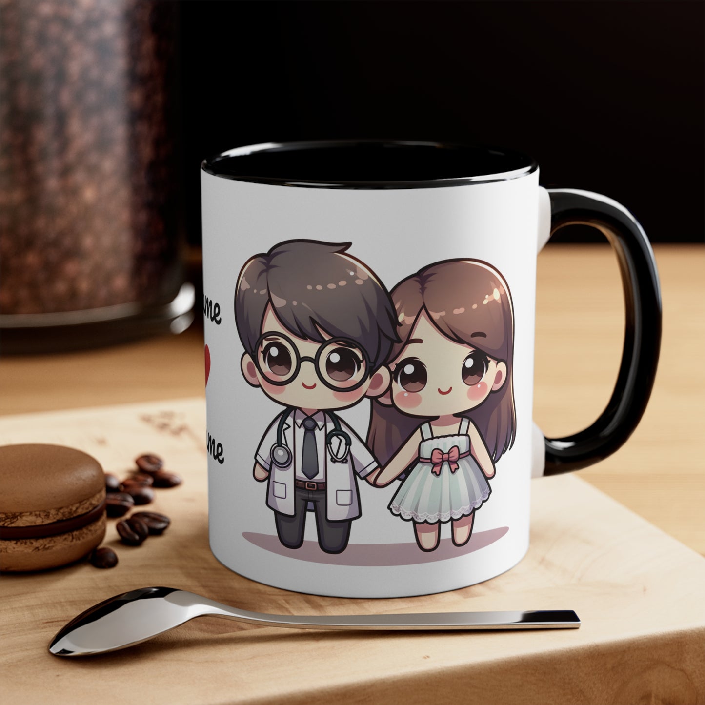 Doctor Couple Collection 5 Personalized Cute - Custom Accent Coffee Mug, 11oz